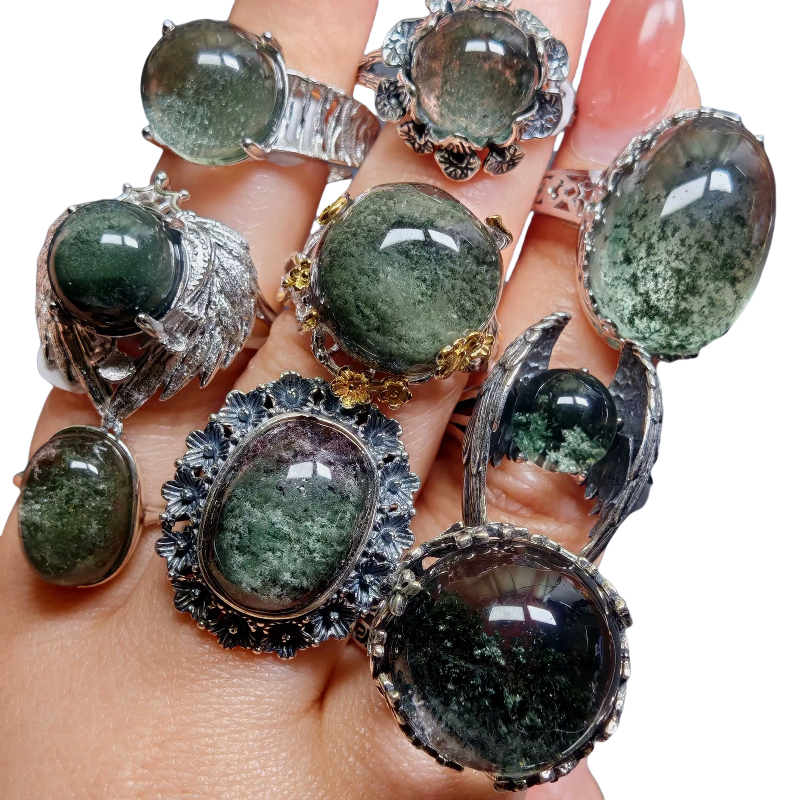 Green Phantom Quartz Ring – Wear the Energy of Growth