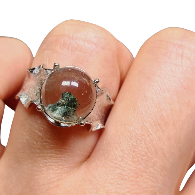 Green Phantom Quartz Ring – Wear the Energy of Growth